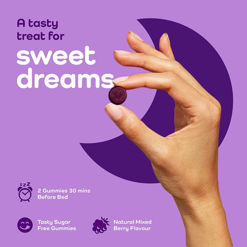 Melatonin Sleep Gummies for Adults - Fast-Acting Bedtime Supplement with Natural Berry Flavor