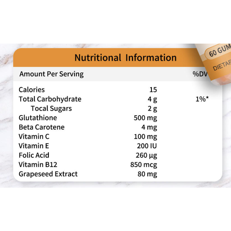 Natural Vegan Tanning Gummies with Multivitamins Sun-Kissed Glow and Skin Hydration for Adults Not for Newborns