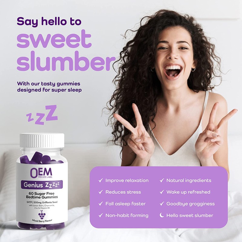 Melatonin Sleep Gummies for Adults - Fast-Acting Bedtime Supplement with Natural Berry Flavor