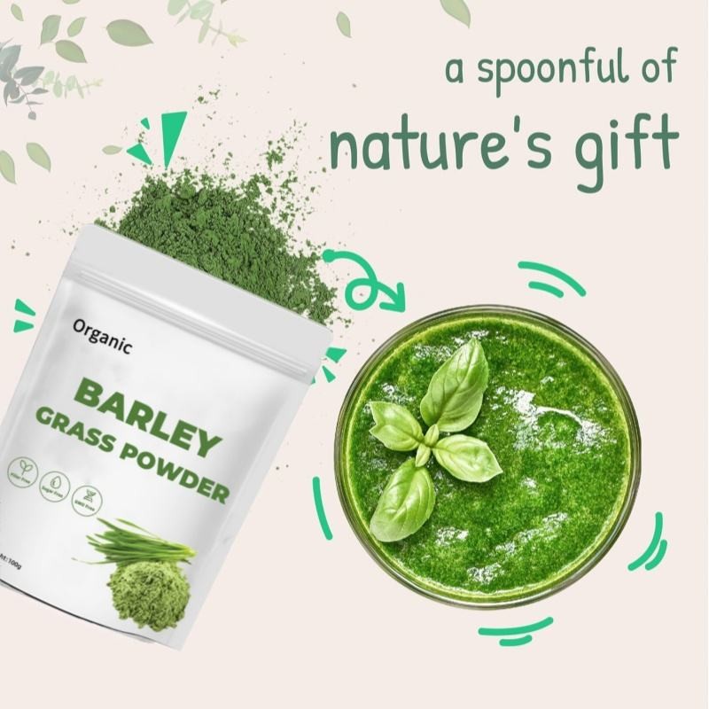Vitahealthy Organic Barley Grass Extract Powder - 100% Pure Water Soluble Food Supplement Rich in Vitamins