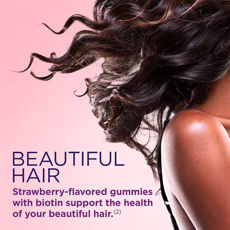 Biotin Hair Skin Nails Growth Gummies for Adults Vitamins for Stronger Hair and Healthier Beauty for Pregnant Women