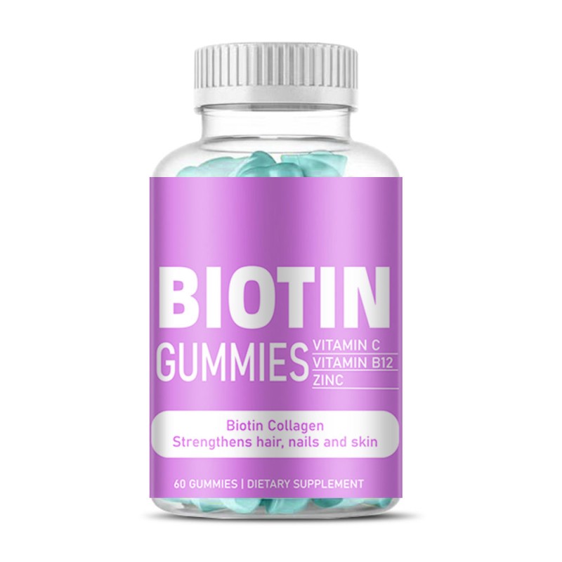 Beauty Biotin and Collagen Gummies for Hair Skin Nails 5000mcg Vegan Supplement with Vitamin C and E