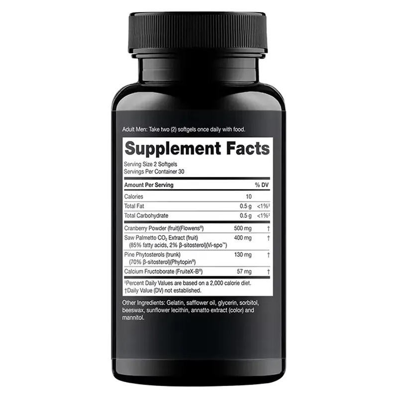 OEM Men's Prostate Health Capsules with Saw Palmetto Blend for Normal Urination and Vitality Support