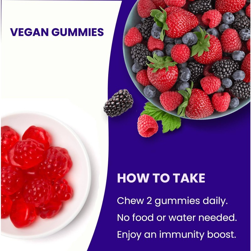 Private Label Elderberry Immune Support Gummies for Adults and Kids Vitamin C Supplement Free From
