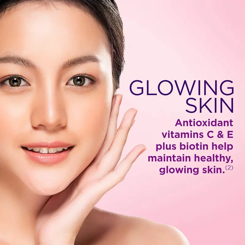 Biotin Hair Skin Nails Growth Gummies for Adults Vitamins for Stronger Hair and Healthier Beauty for Pregnant Women