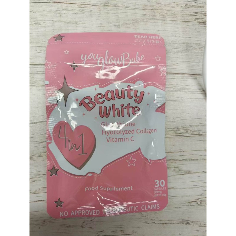 4-in-1 Gluta Collagen Beauty Capsules with Vitamin C and Garcinia Healthcare Supplement for Adults Skin Whitening