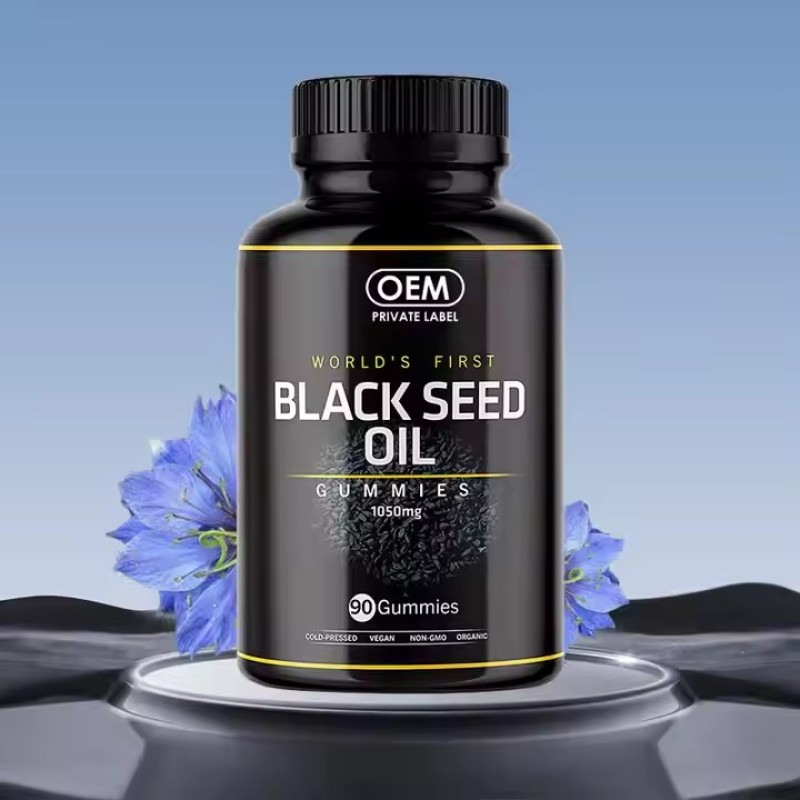 Organic Black Seed Oil Gummy Candy for Adults Natural Immunity Booster Supports Hair Skin and Heart Health