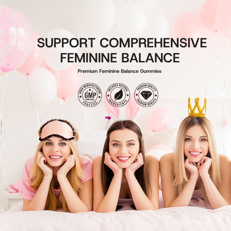 OEM/ODM Premium Pineapple Female Probiotic Gummies - Vaginal Health, PH & Hormone Balance, Vegan 60 Count