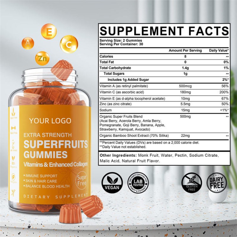 Wholesale Super Greens Gummies - Vegan, Fruit & Veggie Blend, Daily Nutrition Boost