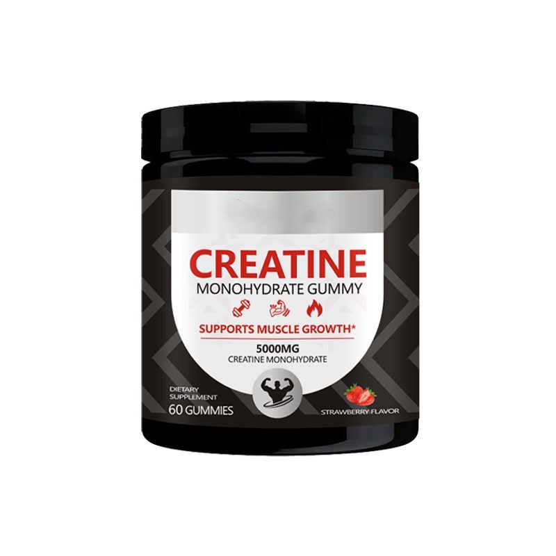 Custom OEM Halal Vegan Sugar-Free Creatine Monohydrate Gummies 5g for Pre-Workout Muscle Growth