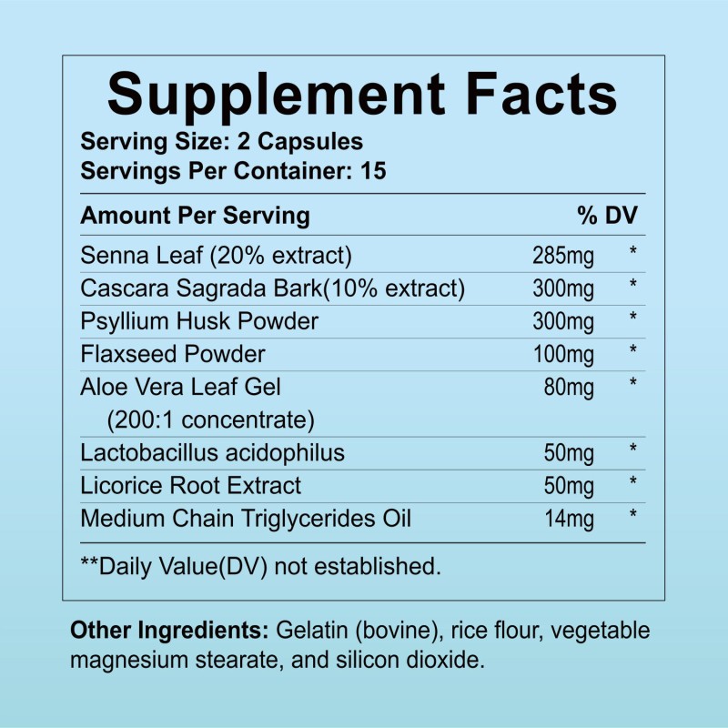 Natural Formula, Effectively Cleanse the Intestines, Detoxify the Body, High-quality Capsules