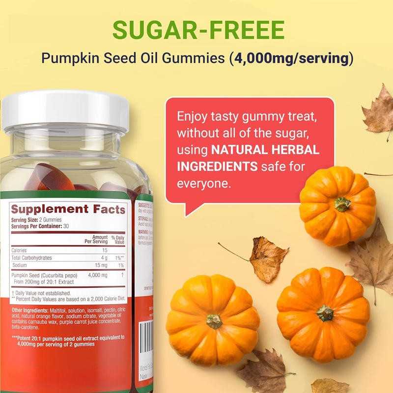 High-quality Sugar-free Pumpkin Seed Oil Hair Growth Glue, Pumpkin Seed Oil, Prostate Health Glue