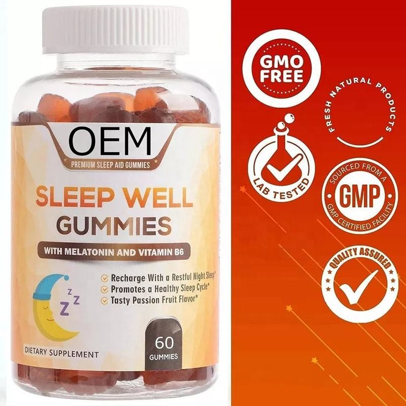 OEM Melatonin Gummy Bear Sleep Supplement Hot-Selling Vegetarian Food Vitamins for Teenagers Not for Newborns