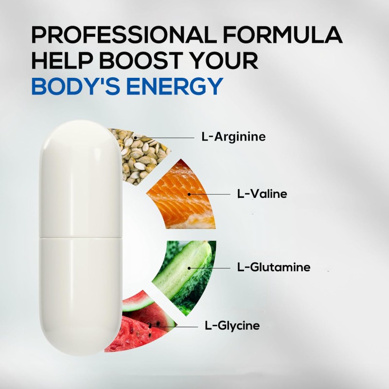 BPC  Amino Acid Capsules - Gluten & Dairy Free, Muscle Strength Support for Daily Workouts