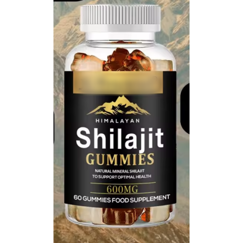 Himalayan Shilajit Gummies for Men with Fulvic Acid and Ashwagandha Energy Boost Supplement