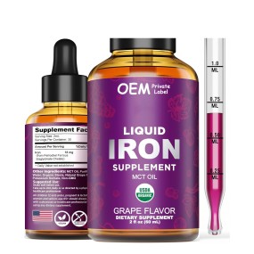 Organic Iron Liquid Drops -Ferrochel & MCT Oil, Energy Boost for Daily Vitality