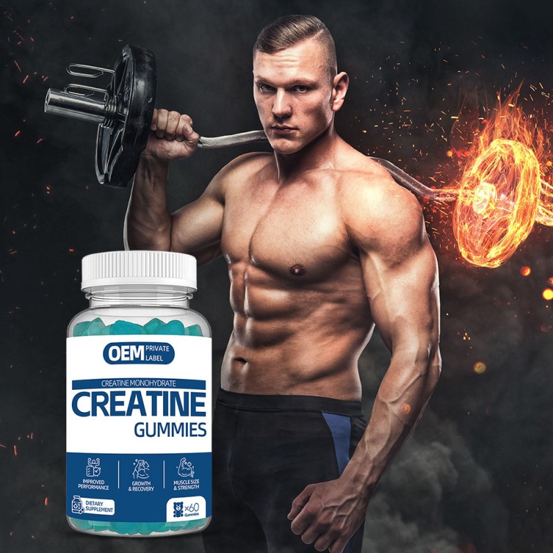OEM Creatine Soft Candy Monohydrate Soft Candy Sports Supplement Enhances Muscle Energy and Promotes Muscle Recovery