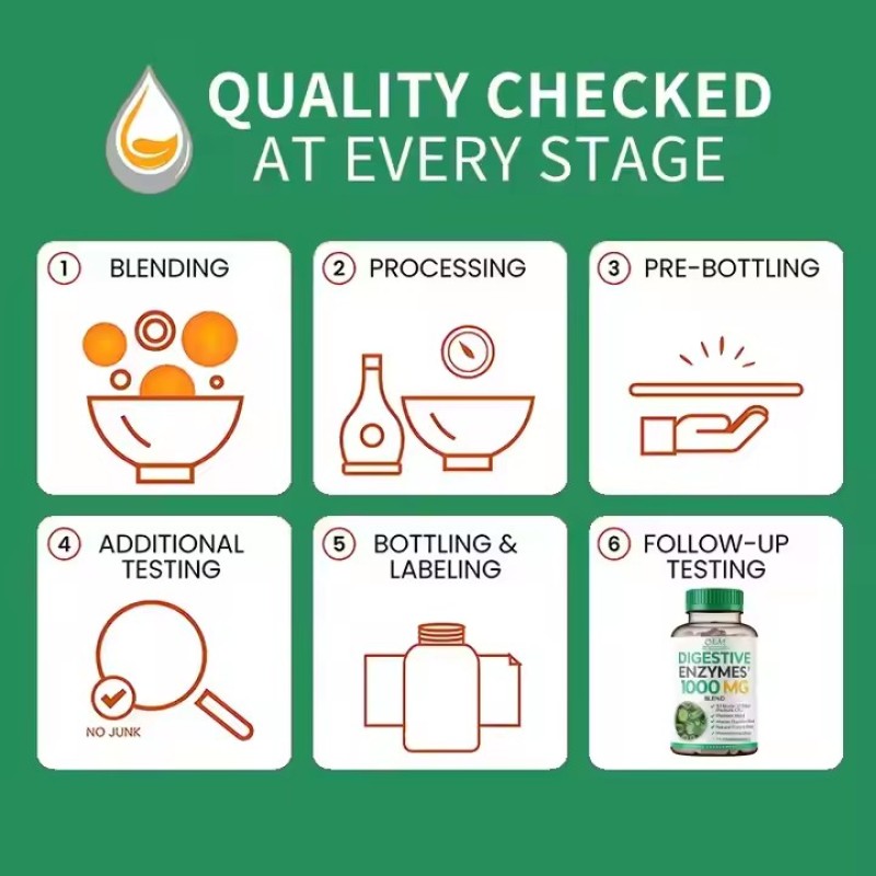 OEM Natural Digestive Enzymes Capsule Supplement of Prebiotics with Probiotics Properties Tablet Capsules