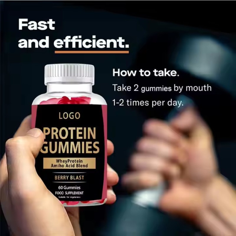 Whey Protein Gummies - Mixed Berry Flavour High Protein Per Serving No Sugar Vegetarian Convenient Whey Protein Supplement