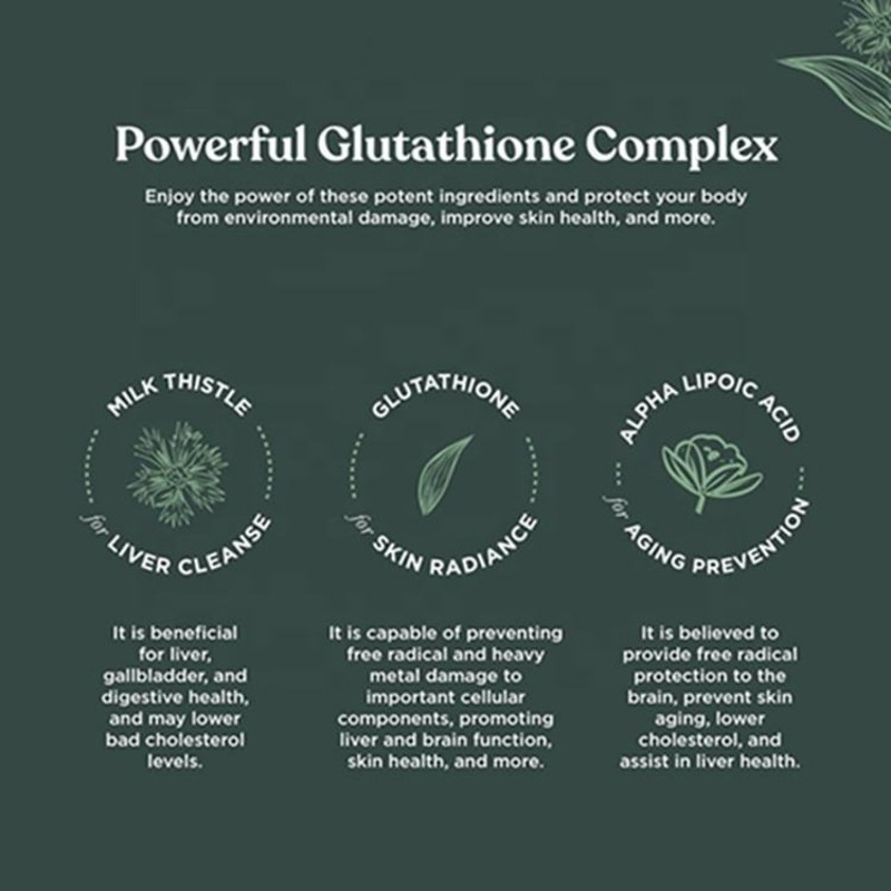 Premium Glutathione Complex with Milk Thistle & ALA - Antioxidant Capsules for Liver Detox, Skin Whitening & Immunity Boost