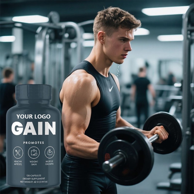 Weight Gain Capsules , Natural Appetite & Muscle Growth Supplement, Promotes Healthy Weight Gain & Strength
