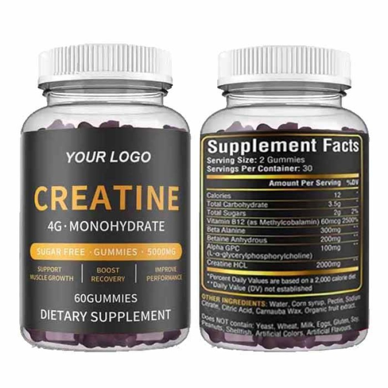 Creatine Monohydrate Gummies - Sugar-Free Pre-Workout Energy Support