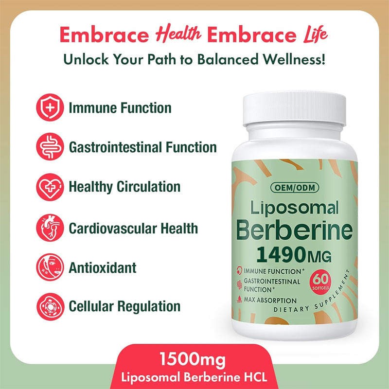 Liposomal Berberine Softgels - Premium HCl Extract for Blood Sugar & Immune Support