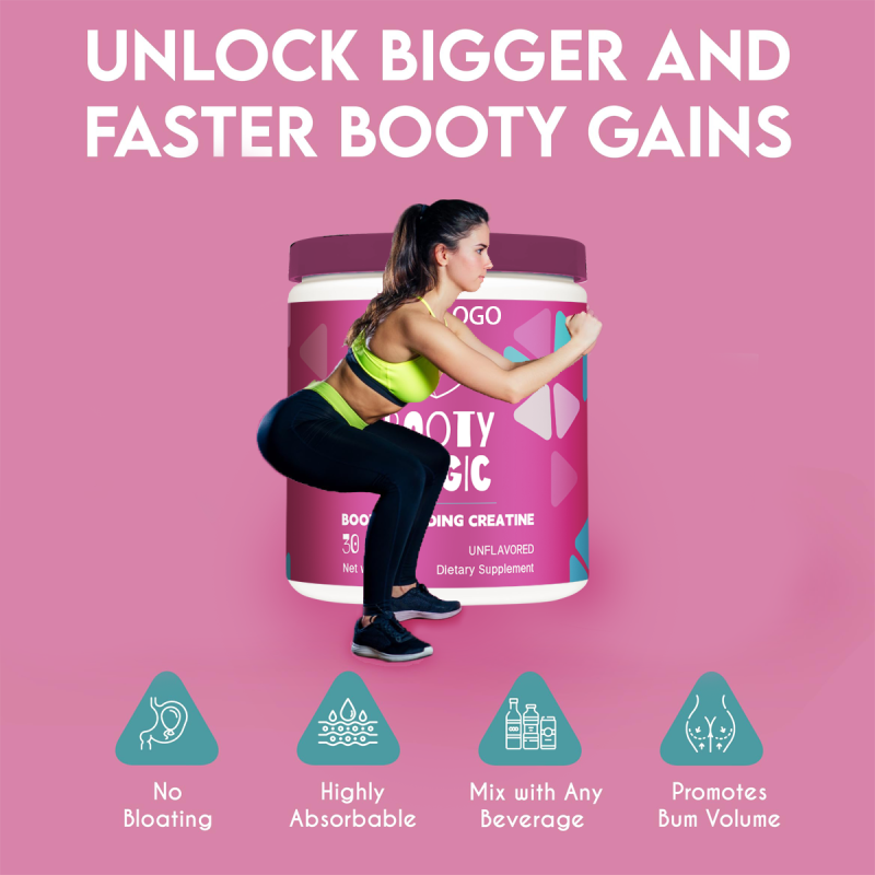 Feminine Hip Enhancing Powder - Creatine Monohydrate for Booty Volume
