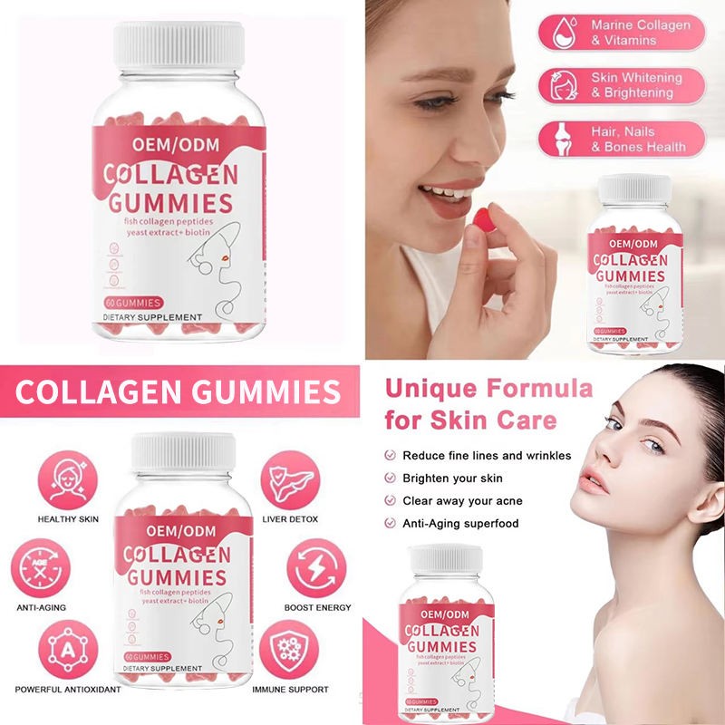 Collagen Biotin Gummy Candy Vitamin Supplement for Adult Women Not for Newborns Children or Pregnant Women