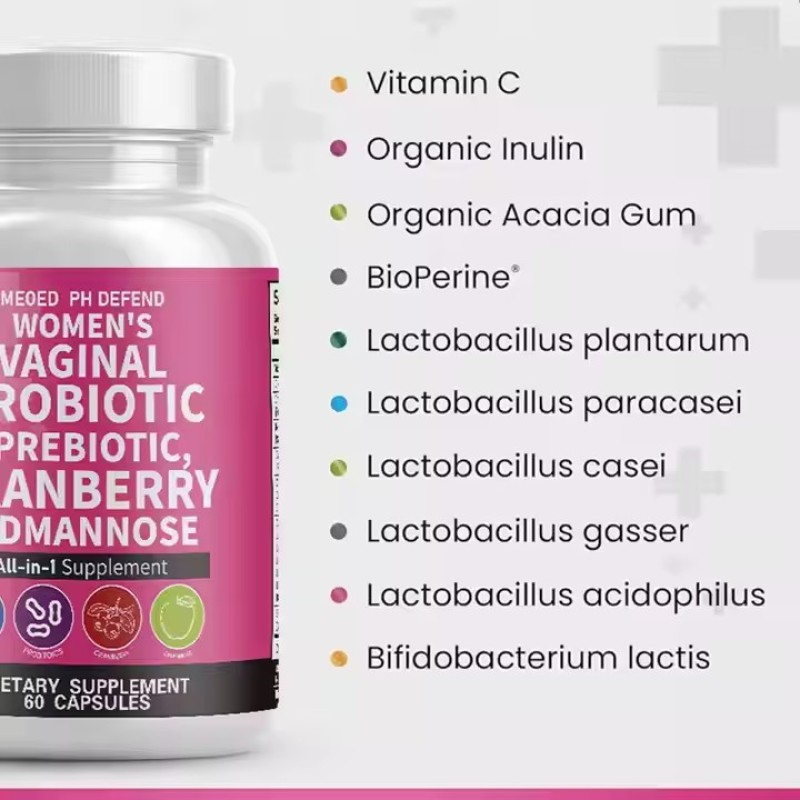 Probiotics Prebiotics Cranberry Mannose Capsules Silentwolf Capsules Integrated Probiotic Capsules Vagina Health Women