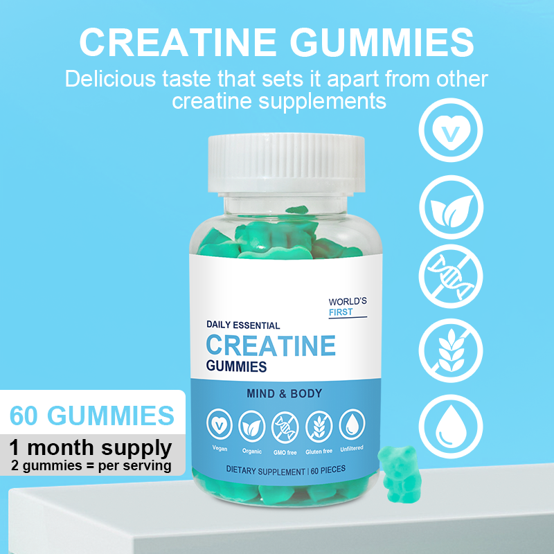 Sugar-Free Creatine Gummies 5000mg - Pre Workout Supplement with Creatine Monohydrate