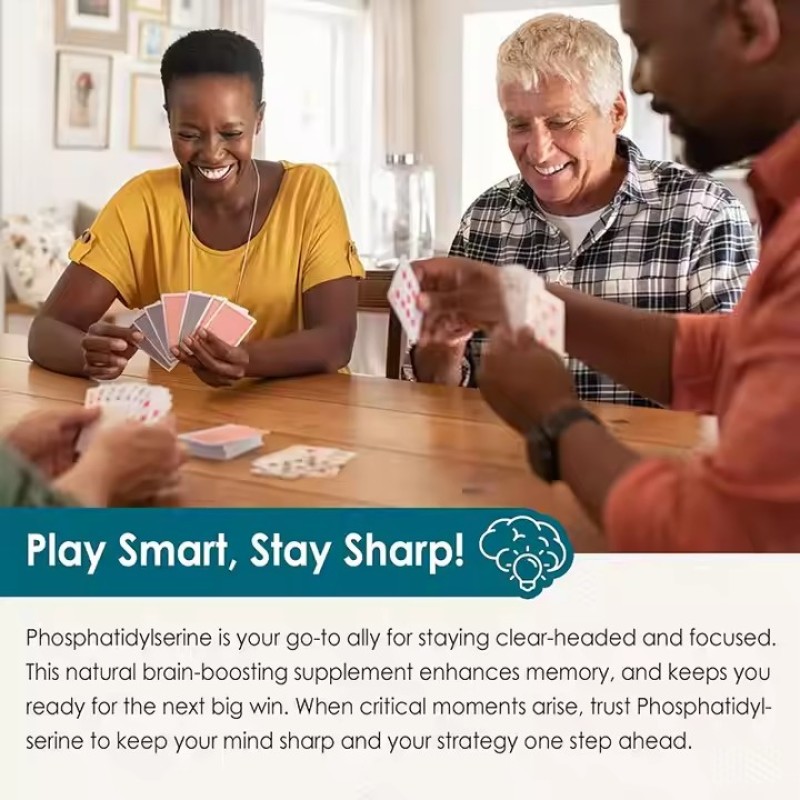 OEM Private Label Brain Memory Focus Booster Health Herbal Supplement  Phosphatidylserine Gummy with Vitamin B6 & B12