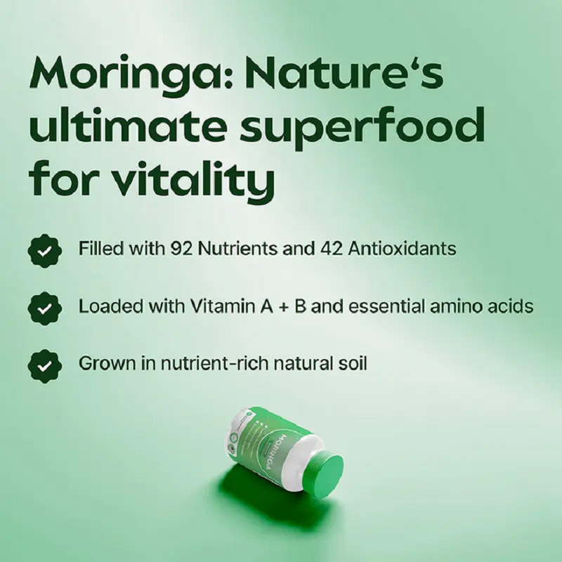 OEM/ODM Moringa Extract Capsules Health Supplements for Adults to Promote Digestion Not for Pregnant Women
