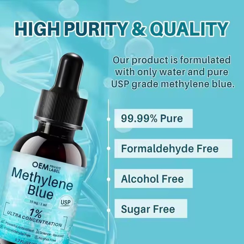 Biochealth OEM Methylen Blue 1% - Liquid Drops Strength Formula, Increased Absorption, Brain Supplement
