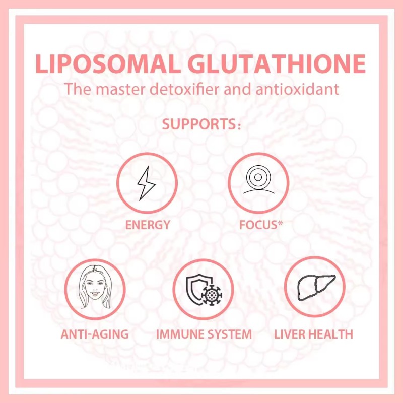 Liposomal Glutathione Supplement Droplet - Strong Antioxidant for Immune Boost Skin Whitening