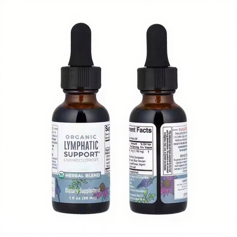 Lymphatic Support Drops Echinacea Elderberry Blue Vervain Vegan Herbal Extract Immune  Cleanse Drops