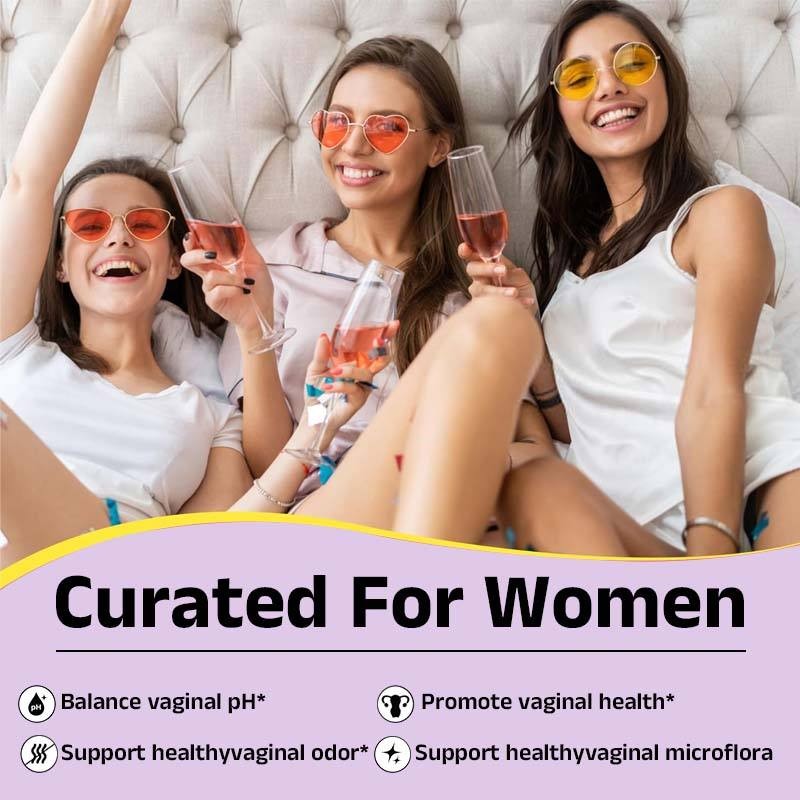 Halal Vaginal Probiotic Gummies with Vitamin C & Pineapple - Clinically Studied, 60-Count for pH Balance