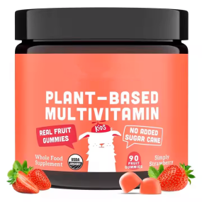 Plant Based Multivitamin Gummies for Kids Immunity Support with Real Fruit  Veggies