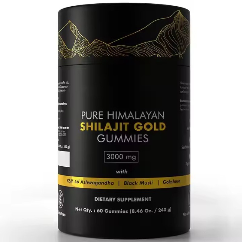 Organic Himalayan Shilajit Gummies Food Grade Supplements Individually Wrapped No Added Ingredients Original Shilajit