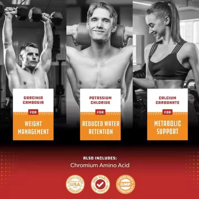 New Arrival 8550 mg Premium Garcinia Cambogia and Green Tea Capsules Adult Immune Support Supplement for Keto and Weight Loss