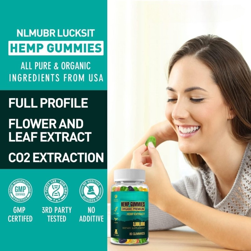 Wholesale Hemp Premium Gummy Best Tasting Fruity Flavor Natural Hemp Oil Herbal Health Supplements Gummies for Calm & Relax