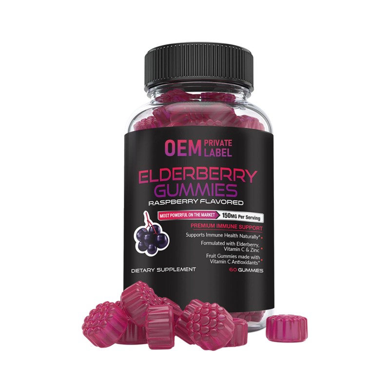 OEM Elderberry Gummies with 100MG Elderberry & 150% Vitamin C for Immune Support