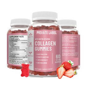 OEM Vegan Collagen & Biotin Gummies for Hair Growth - Beauty Skin Nails Supplement, Sugar-Free Chewable