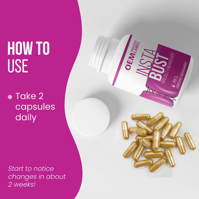 Herbal Breast Enlargement Capsules -  Maca & Saw Palmetto Blend, Natural Bust Enhancement for Women