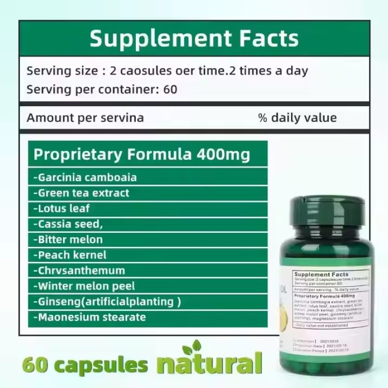 Hot Selling Private Label Premium Weight Control Capsules Natural Ming Herb Formula Beauty Products Weight of Loss Capsules