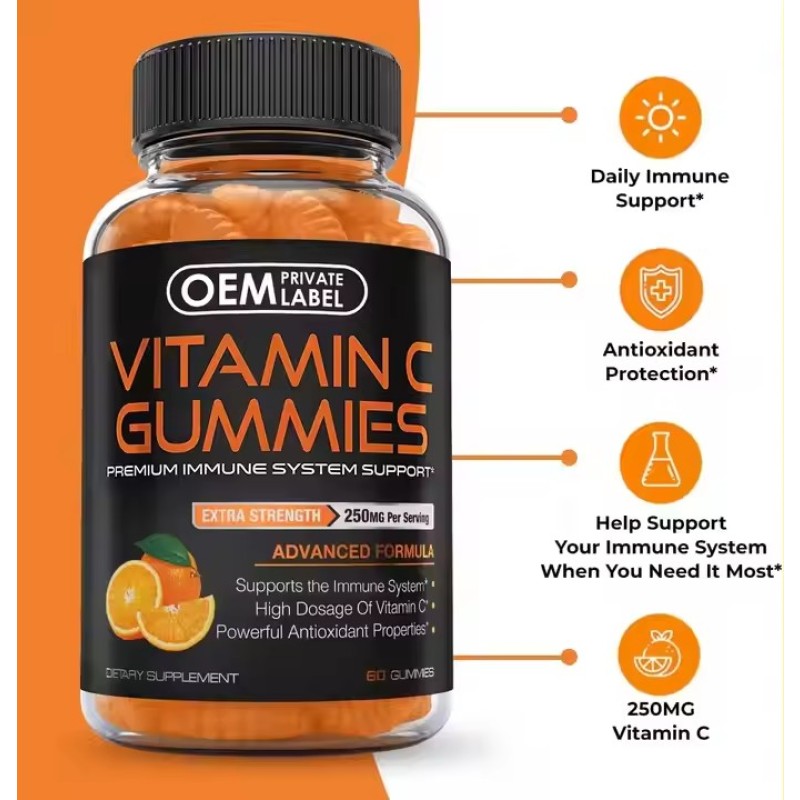 OEM Berry Flavored Multivitamin Gummies Daily Vitamins for Adults with Multi Vitamin a C D E B6 B12 Zinc for Women Men