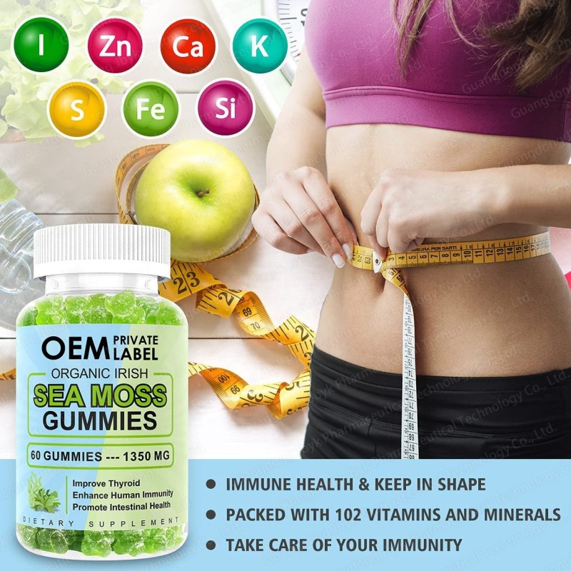 Premium Organic Sea Moss Gummies - Immune Support & Health Care - Vegan Irish Sea Moss Gummy