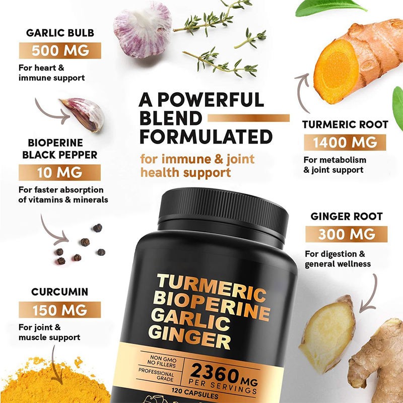 Curcumin Antioxidant Supplement Organic Curcumin Extract Turmeric Capsules Enhance Immunity
