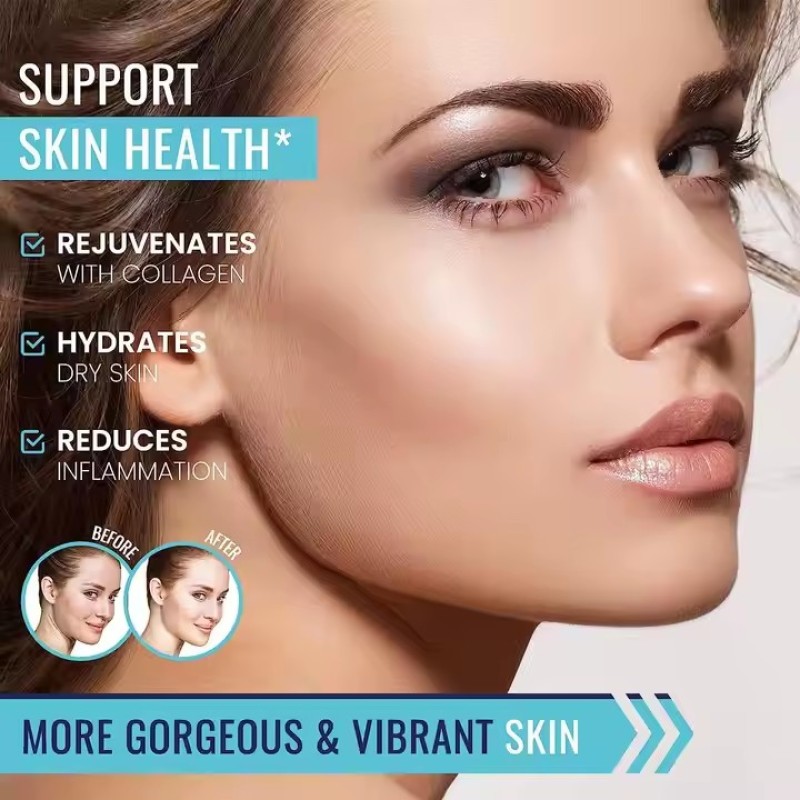 OEM/ODM Hair Skin Nails Multivitamin Natural Flavor Collagen With Biotin Vitamin Gummy  Collagen Biotin Gummies Supplements