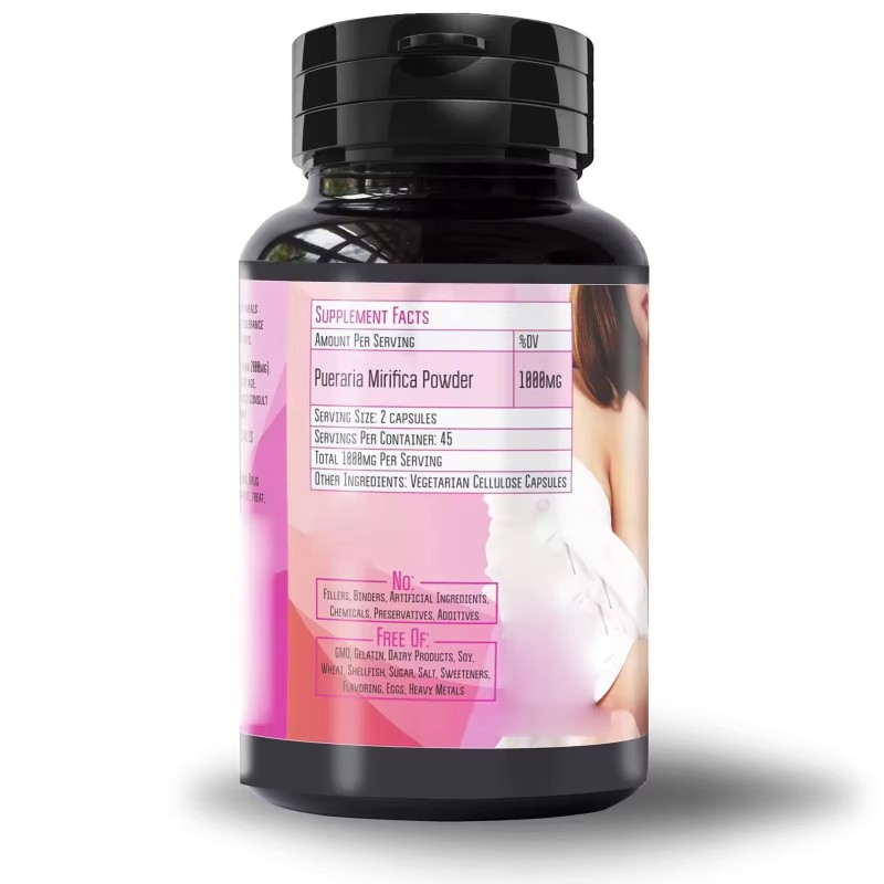 Pueraria Mirifica Breast Enlargement Capsules | Natural Estrogen Supplement for Women | Breast Enhancement & Menopausal Relief